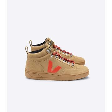 Veja RORAIMA SUEDE Women's High Tops Orange | NZ 362GSO